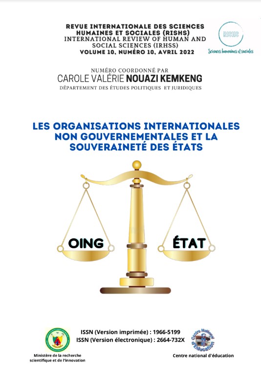 À paraître - Les Organisations Internationales Non Gouvernementales Et La Souveraineté Des États